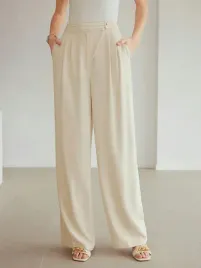 dc45111-shein-eleganckie-bezowe-szerokie-spodnie-wysoki-stan-2-l