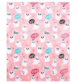 koc-halloween-rozowy-z-duchami-miekki-dwustronny-127-152-cm