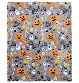 koc-halloween-szary-z-duchami-i-dynia-miekki-dwustronny-127-152-cm