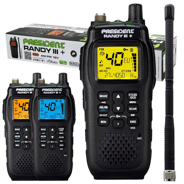 President Randy III+ CB radio przenośne ręczne ASC