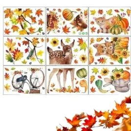 naklejki-na-okno-jesien-samoprzylepne-liscie-zwierzeta-dynie-9-arkuszy