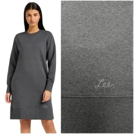 lee-raglan-shirt-dress-charcoal-luzna-szara-bawelniana-bluzo-sukienka-xl