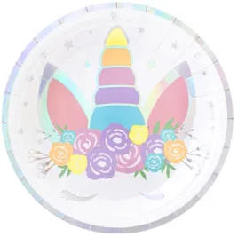 talerzyki-rozowe-jednorozec-papierowe-18cm-6szt