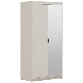 szafa-alena-2d-z-lustrem-bez-piaskowy-90-cm-polki-i-drazek