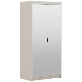szafa-alena-2d-z-lustrem-bez-piaskowy-90-cm-polki-i-drazek