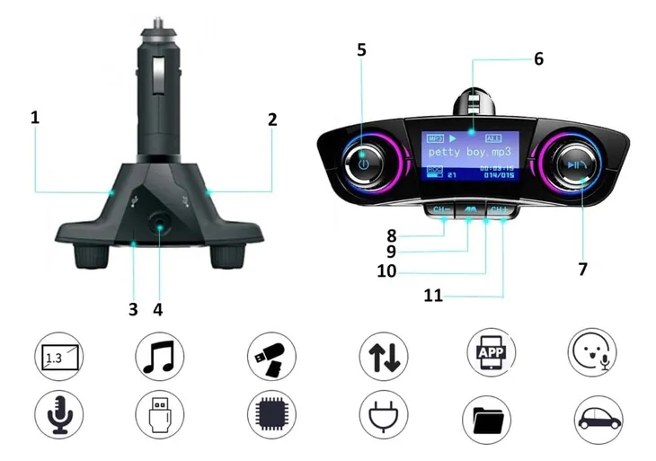 transmiter-fm-bluetooth-qiktech-t01-z-ladowarka-pendrive-sd-2x-usb-stan-nowy-stan-opakowania-oryginalne