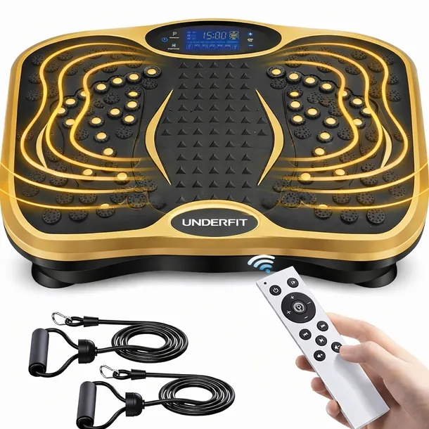 Platforma wibracyjna UNDERFIT Gold masaż Bluetooth głośnik fitness