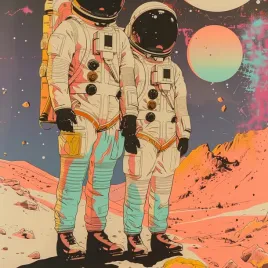 plakat-60x60cm-astrounauci-kosmonauci