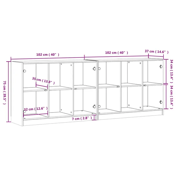 regal-na-ksiazki-dab-204x37x75-cm-stan-nowy-glebokosc-mebla-37-cm
