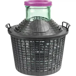 balon-szklany-do-wina-nalewki-10-l-z-szeroka-szyjka-w-koszu-plastikowym