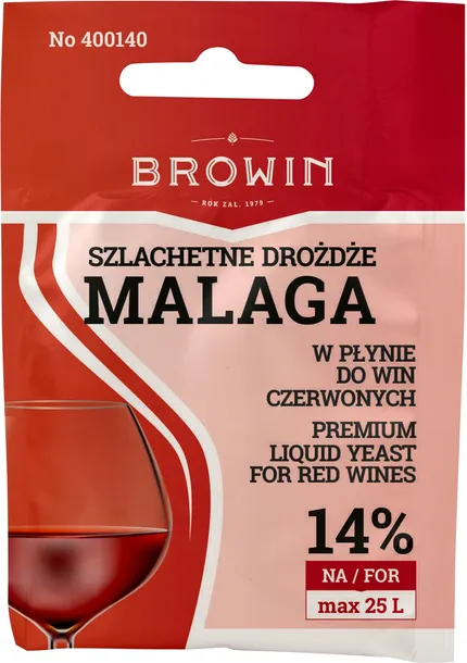 SZLACHETNE DROŻDŻE DO WINA CZERWONEGO Malaga