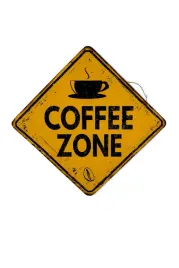 smukee-tabliczka-metalowa-coffee-zone-retro-zolta