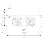 techly-i-case-fan-2bk-czesci-do-stojakow-panel-wentylatora