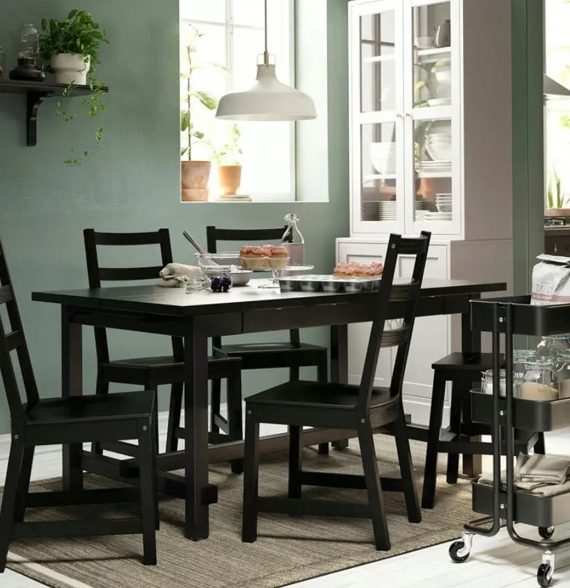 ikea-nordviken-krzeslo-czarny-stan-nowy