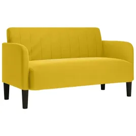 sofa-dwuosobowa-zolta-109-cm-aksamitna