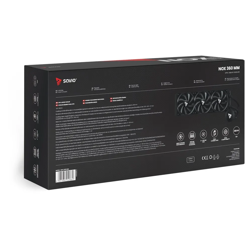 savio-chlodzenie-wodne-cpu-360-mm-nox-stan-nowy