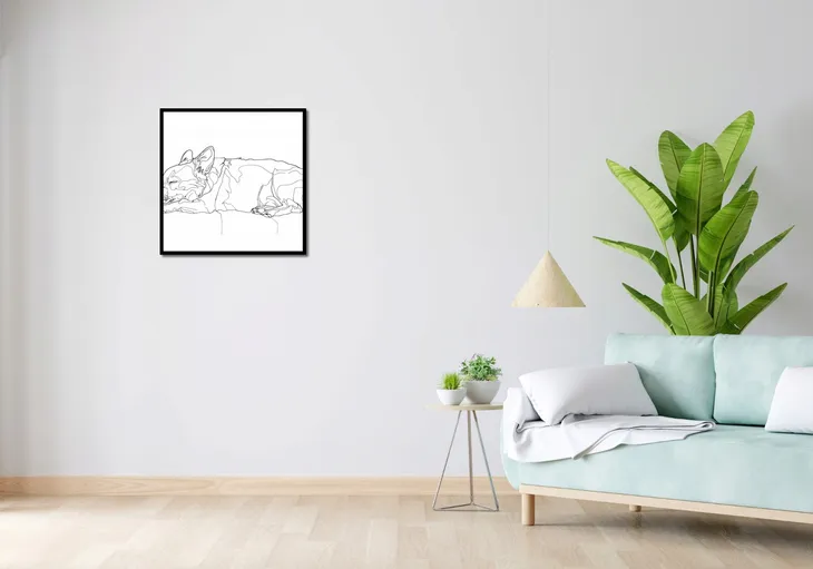 plakat-60x60cm-spiacy-psiak-szerokosc-produktu-60-cm