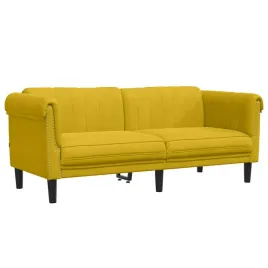 sofa-dwuosobowa-zolta-aksamit