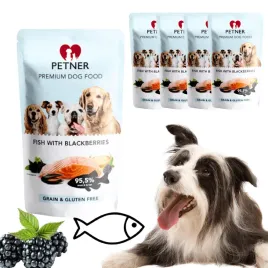 mokra-karma-dla-psow-955percent-ryby-z-jezynami-bezzbozowa-petner-5x470g