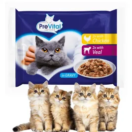 prevital-vitalpack-karma-mokra-dla-kota-kurczak-i-cielecina-4x100g