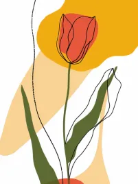 plakat-60x80cm-przerysowany-tulipan
