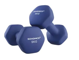 hantle-powlekane-2-x-5-kg-neoprenowe-gumowane-songmics-syl910q01
