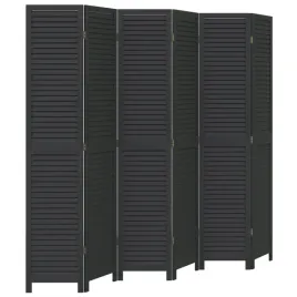 parawan-pokojowy-6-panelowy-czarny-lite-drewno-paulowni