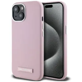 etui-karl-lagerfeld-fw-metal-plate-magsafe-do-apple-iphone-15-rozowy