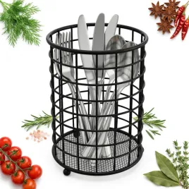 pojemnik-na-sztucce-do-organizacji-koszyk-metalowy-czarny-o-12-cm-ociekacz