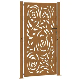 brama-ogrodowa-100x175-cm-stal-nierdzewna-wzor-plomienia
