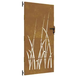 furtka-ogrodowa-85x200-cm-stal-kortenowska-motyw-trawy