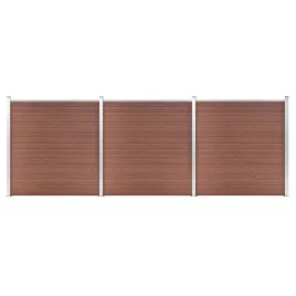 ogrodzenie-do-ogrodu-wpc-526-x-186-cm-brazowe