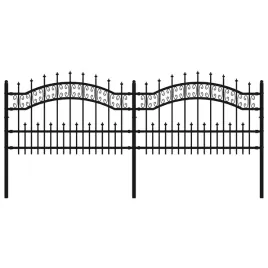 ogrodzenie-ogrodowe-kampen-z-wlocznia-czarne-240x75-cm-stalowe