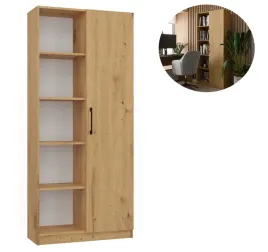 funkcjonalny-regal-polotwarty-10-polek-dab-salon-biuro-pokoj-30x80x182