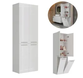funkcjonalny-slupek-lazienkowy-30x60x174-szafka-dwa-kosze-bialy-polysk