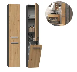 nowoczesny-slupek-lazienkowy-30x31x174-szafka-regal-z-koszem-antracyt-dab