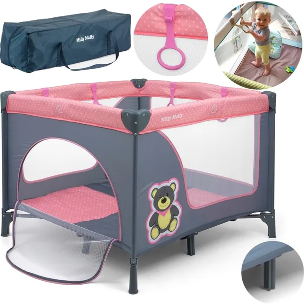 ciekawy-kojec-fun-pink-bear-marka-milly-mally-dlugosc-100-cm