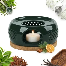 podgrzewacz-ceramiczny-do-dzbanka-na-swieczke-tea-light-zielony-o145-cm
