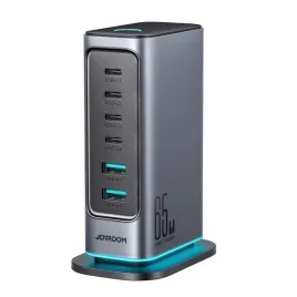 wieloportowa-ladowarka-joyroom-65w-gan-4x-usb-c-2x-usb-a-ciemnoszara-joy