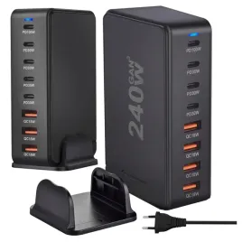 ladowarka-sieciowa-8w1-ultra-szybka-240w-gan3-4x-usb-c-4x-usb-alogy-fast-ch