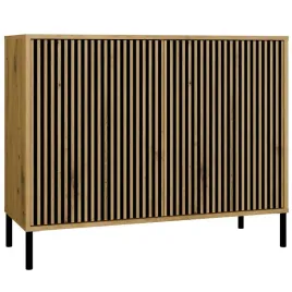 komoda-kamaro-2d-slim-dab-artisan-lamele-front-ryflowany