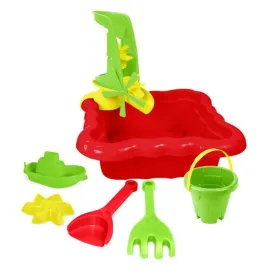 wader-piaskownica-z-akcesoriami-czerwona-z-mlynkiem-komplet-letni-1