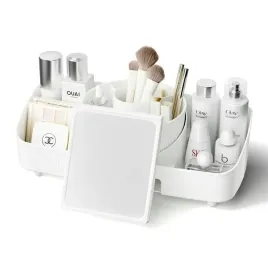 cooseya-organizer-pojemnik-na-kosmetyki-obrotowy-360st-z-lustrem-duzy-bialy