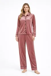 t42102-shein-welurowa-pizama-dwuczesciowa-koszula-spodnie-12-l