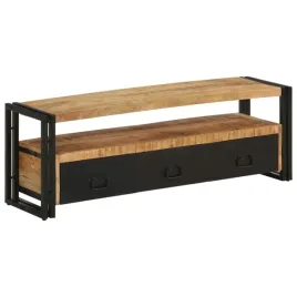 regal-tv-surowe-mango-120x30x40cm-czarne-zelazo