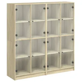 biblioteczka-z-drzwiczkami-dab-sonoma-136x37x142-cm