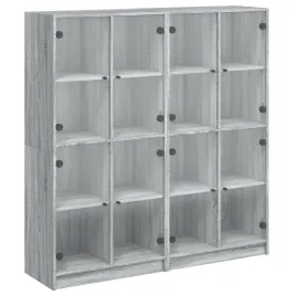 biblioteczka-z-drzwiczkami-szary-dab-sonoma-136x37x142-cm
