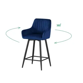 hoker-krzeslo-barowe-tapicerowane-welurowe-stolek-barowy-granatowy-obrotowy