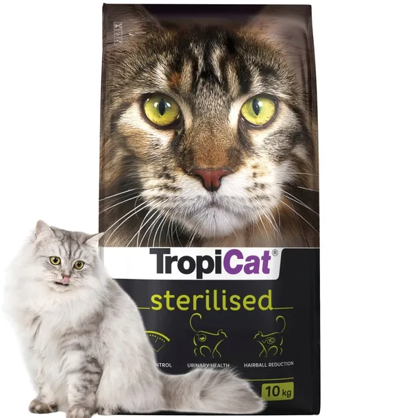 TropiCat Sterilised Kurczak karma sucha dla kotów sterylizowanych 10kg