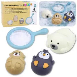 zestaw-zabawki-do-kapieli-lowienia-gumowe-zwierzatka-sitko-pastelowe-4-el